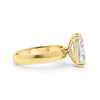 Breanna | Solitaire Thick Half Round Band 14K Yellow Gold Engagement Ring - Diamond Daughters, Side View