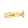 Cynthia | Engraved Band 14K Yellow Gold Engagement Ring - Diamond Daughters, Side View