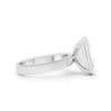 Brittanee | Bezel Emerald 14K White Gold Engagement Ring - Diamond Daughters, Side View