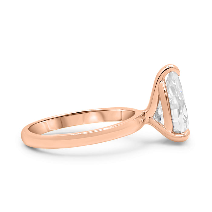Pear Moissanite Solitaire Engagement Ring