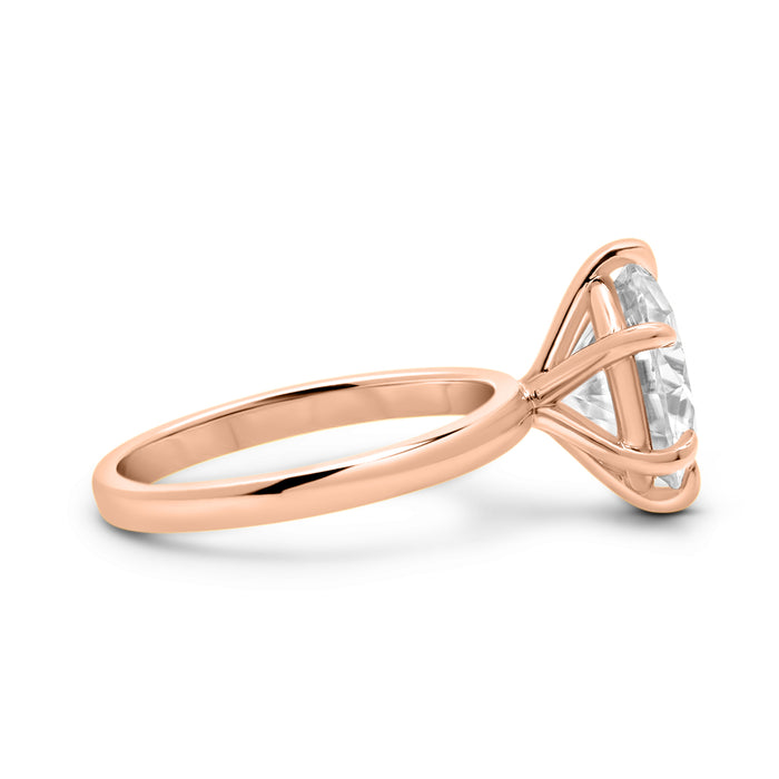 Round Moissanite Solitaire Engagement Ring