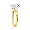 Corrine| Emerald Trapezoid Side Stone Moissanite 14K Yellow Gold Engagement Ring - Diamond Daughters, Top Side View