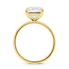 Breanna | Solitaire Thick Half Round Band 14K Yellow Gold Engagement Ring - Diamond Daughters, Top View