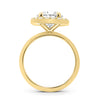 Janika | Pear Zero Gap Halo 14K Yellow Gold Engagement Ring - Diamond Daughters, Top View