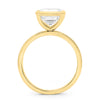 Brittanee | Bezel Emerald 14K Yellow Gold Engagement Ring - Diamond Daughters, Top View