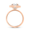 Janika | Pear Zero Gap Halo 14K Rose Gold Engagement Ring - Diamond Daughters, Top View