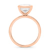 Brittanee | Bezel Emerald 14K Rose Gold Engagement Ring - Diamond Daughters, Top View