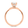 Cynthia | Engraved Band 14K Rose Gold Engagement Ring - Diamond Daughters, Top View