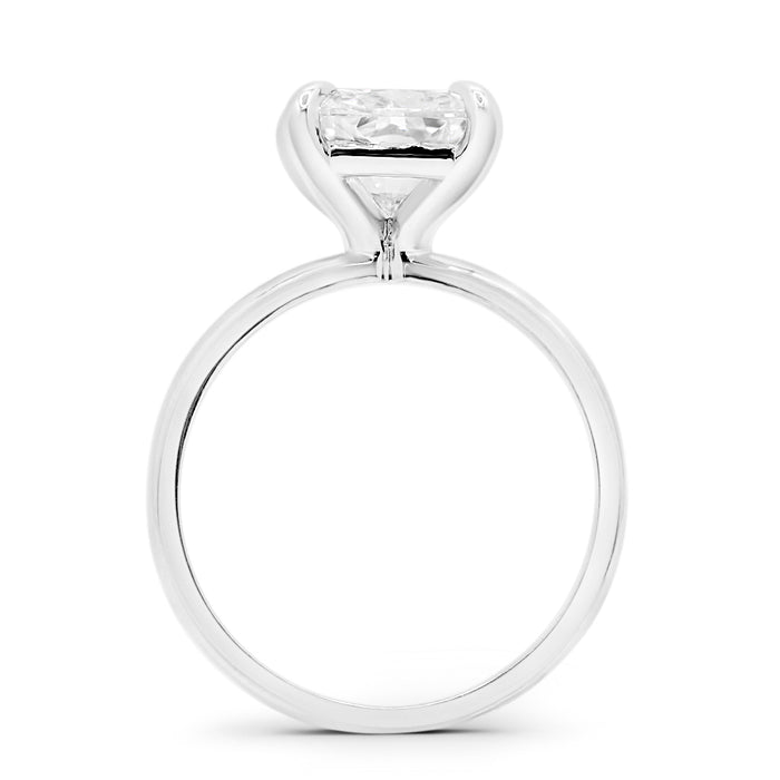 Elongated Cushion Moissanite Solitaire Engagement Ring