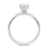 Cynthia | Engraved Band 14K White Gold Engagement Ring - Diamond Daughters, Top View