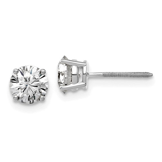 Round Lab Grown Diamond Studs 3.06TCW