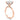 Agnes | Round Moissanite Hidden Halo Accent Diamonds 14K Rose Gold Engagement Ring - Diamond Daughters, Top Side VIew
