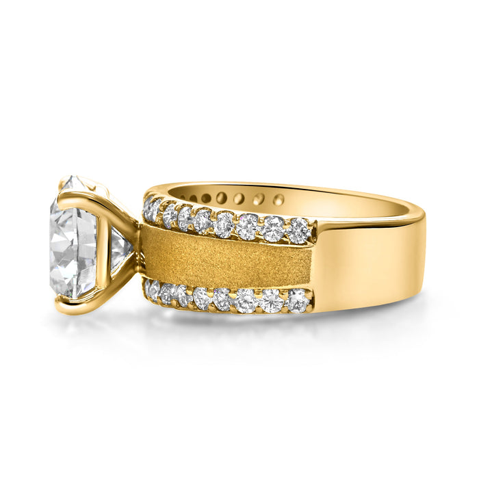 Alana | Round Moissanite Engagement Ring - Diamond Daughters