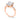 Alexis | Emerald Moissanite Baguette And Round Accent Stone 14K Rose Gold Engagement Ring - Diamond Daughters, Top Side View