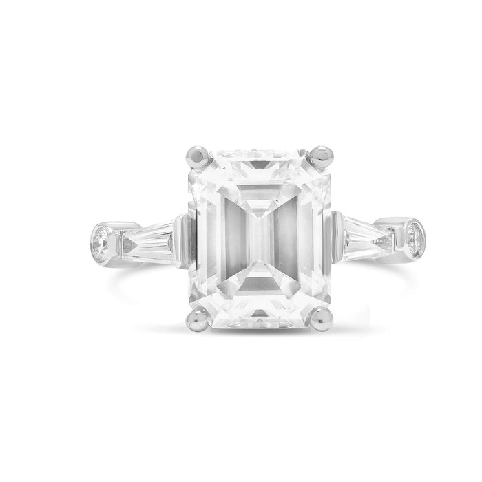 Alexis | Emerald Moissanite Engagement Ring - Diamond Daughters