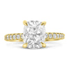 Ally | Elongated Cushion Moissanite 14k Yellow Gold Engagement Ring - Diamond Daughters, Front View