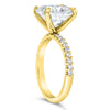 Ally |  Oval Moissanite 14k Yellow Gold Engagement Ring - Diamond Daughters, Top Side View