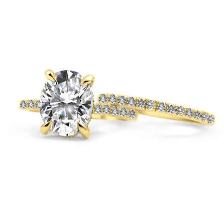 Ally | Oval Moissanite Engagement Ring Set - Diamond Daughters