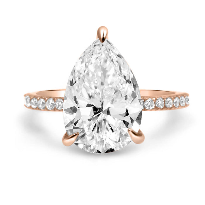 Ally | Pear Moissanite Engagement Ring - Diamond Daughters