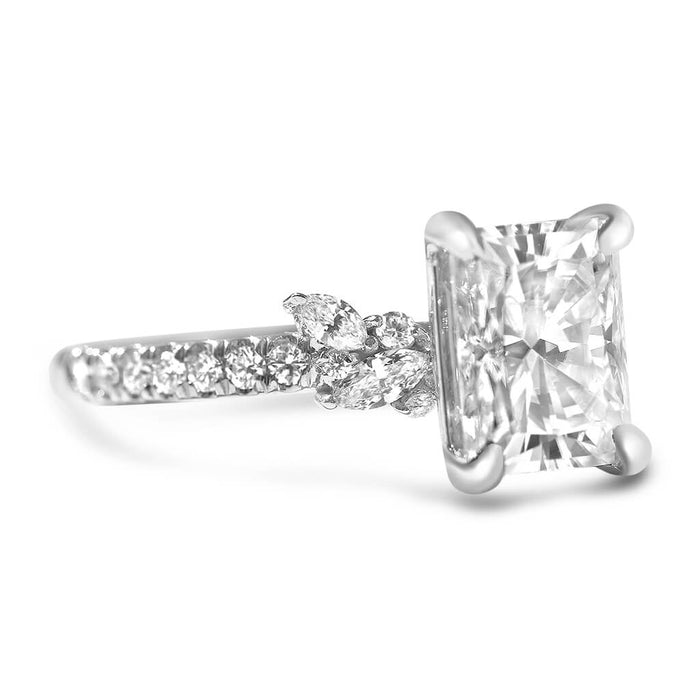 Amber | Radiant Moissanite Engagement Ring - Diamond Daughters
