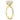 Andrea | Elongated Cushion Moissanite   14k Yellow Gold Engagement Ring - Diamond Daughters, Top Side View