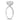 Andrea | Oval Moissanite 14k White Gold Engagement Ring - Diamond Daughters, Top Side View