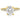 Andrea | Oval Moissanite  14k Yellow Gold Engagement Ring - Diamond Daughters, Front View