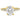 Andrea | Oval Moissanite 14k Yellow Gold Engagement Ring - Diamond Daughters, Front View