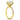 Andrea | Oval Moissanite 14k Yellow Gold Engagement Ring - Diamond Daughters, Top Side View