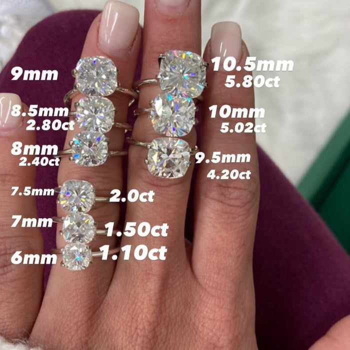 Angela | Cushion Moissanite Engagement Ring - Diamond Daughters