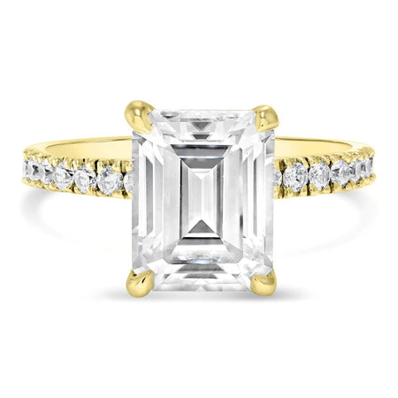 Angela Emerald Engagement Ring Setting - Diamond Daughters