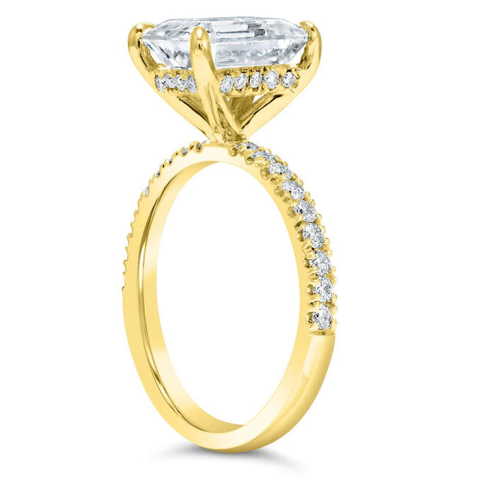 Angela Emerald Engagement Ring Setting - Diamond Daughters