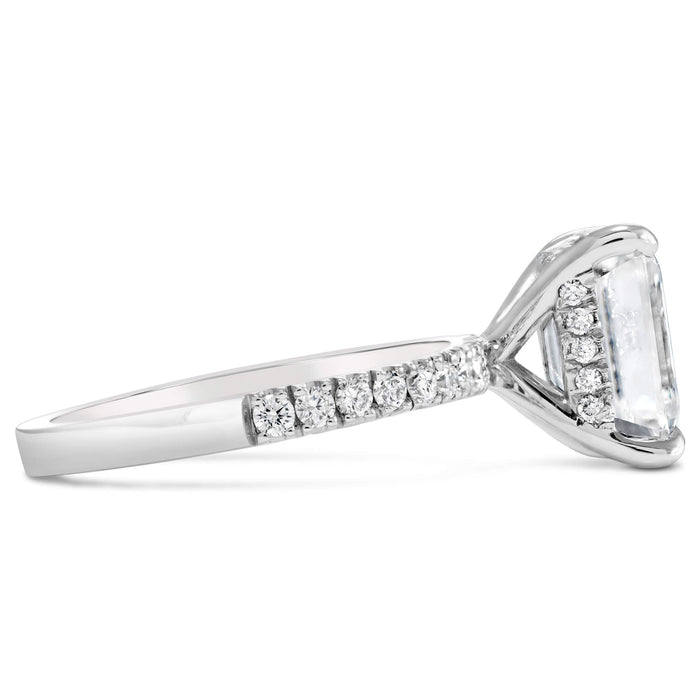Angela | Emerald Moissanite Engagement Ring - Diamond Daughters