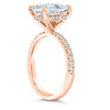 Angela | Emerald Moissanite Engagement Ring - Diamond Daughters