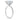 Angela | Emerald Moissanite 14k White Gold Engagement Ring - Diamond Daughters, Top Side View