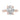 Angela | Oval Moissanite  14k Rose Gold Engagement Ring - Diamond Daughters, Front View