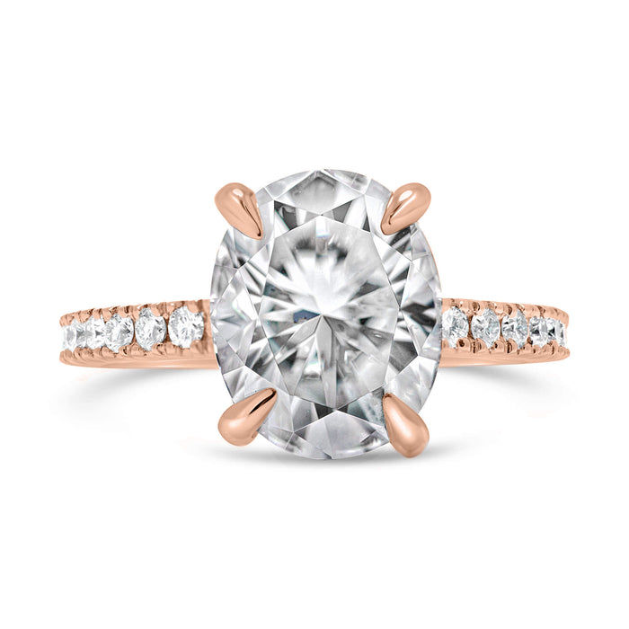 Angela | Oval Moissanite Engagement Ring - Diamond Daughters