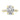Angela | Oval Moissanite  14k Yellow Gold Engagement Ring - Diamond Daughters, Front View