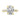 Angela | Oval Moissanite 14k Yellow Gold Engagement Ring - Diamond Daughters, Front View