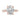 Angela | Oval Moissanite 14k Rose Gold Engagement Ring - Diamond Daughters, Front View