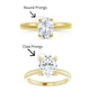 Angela | Oval Moissanite Engagement Ring and Angela Wedding Band - Diamond Daughters