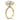 Anna | Elongated Cushion Cut Hidden Halo Accent Stones On Shank And Prongs 14K Yellow Gold Engagement Ring - Diamond Daughters, Top Side View