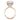 Anna | Elongated Cushion Cut Hidden Halo Accent Stones On Shank And Prongs 14K Rose Gold Engagement Ring - Diamond Daughters, Top View