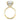 Anna | Elongated Cushion Cut Hidden Halo Accent Stones On Shank And Prongs 14K Yellow Gold Engagement Ring - Diamond Daughters, Top View