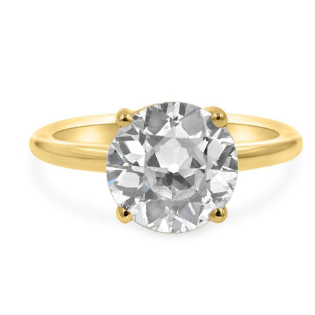 CAITLIN | Round Bezel Solitaire Engagement Ring - Diamond Daughters