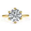 Catherine | Round Cut 6 Prong 14K Yellow Gold Engagement Ring - Diamond Daughters, Front View