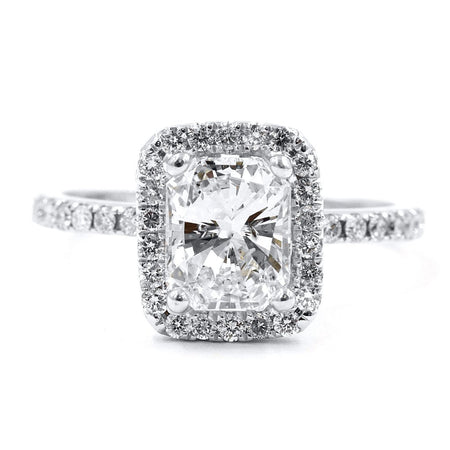 CHELSEA | Radiant Halo Engagement Ring - Diamond Daughters