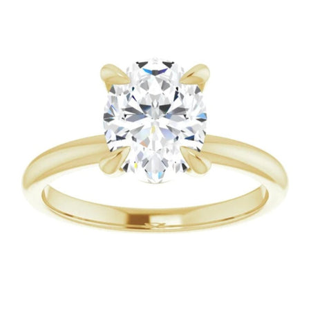 *Click To Pre-Order* Oval Moissanite Solitaire Engagement Ring 13x9mm Around 5.66ct - Diamond Daughters