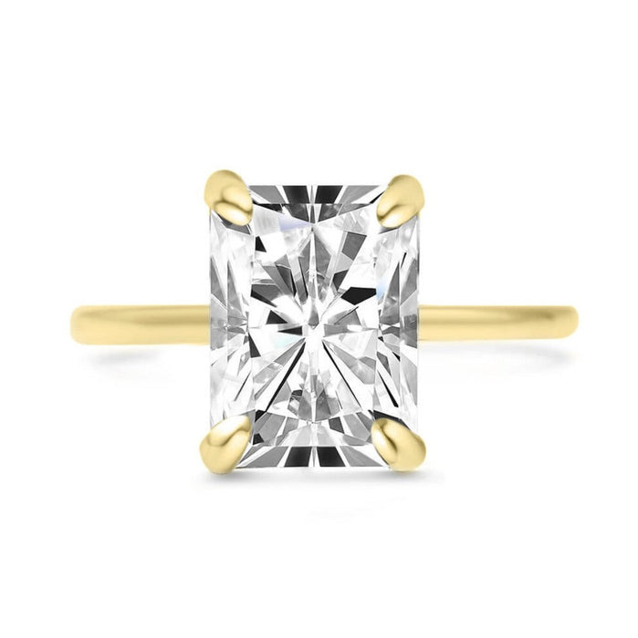 *Click To Pre-Order* Radiant Moissanite Solitaire Engagement Ring 9x7mm Around 2.95ct - Diamond Daughters