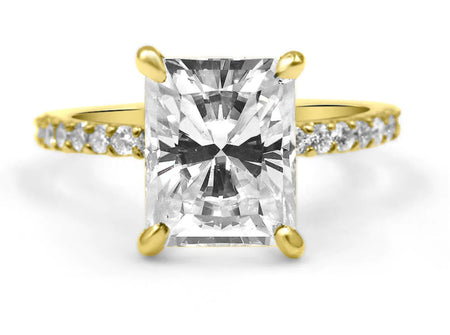 Courtney | Radiant Moissanite Engagement Ring - Diamond Daughters